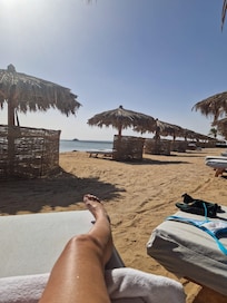 Free sunbeds with jetty 1 view