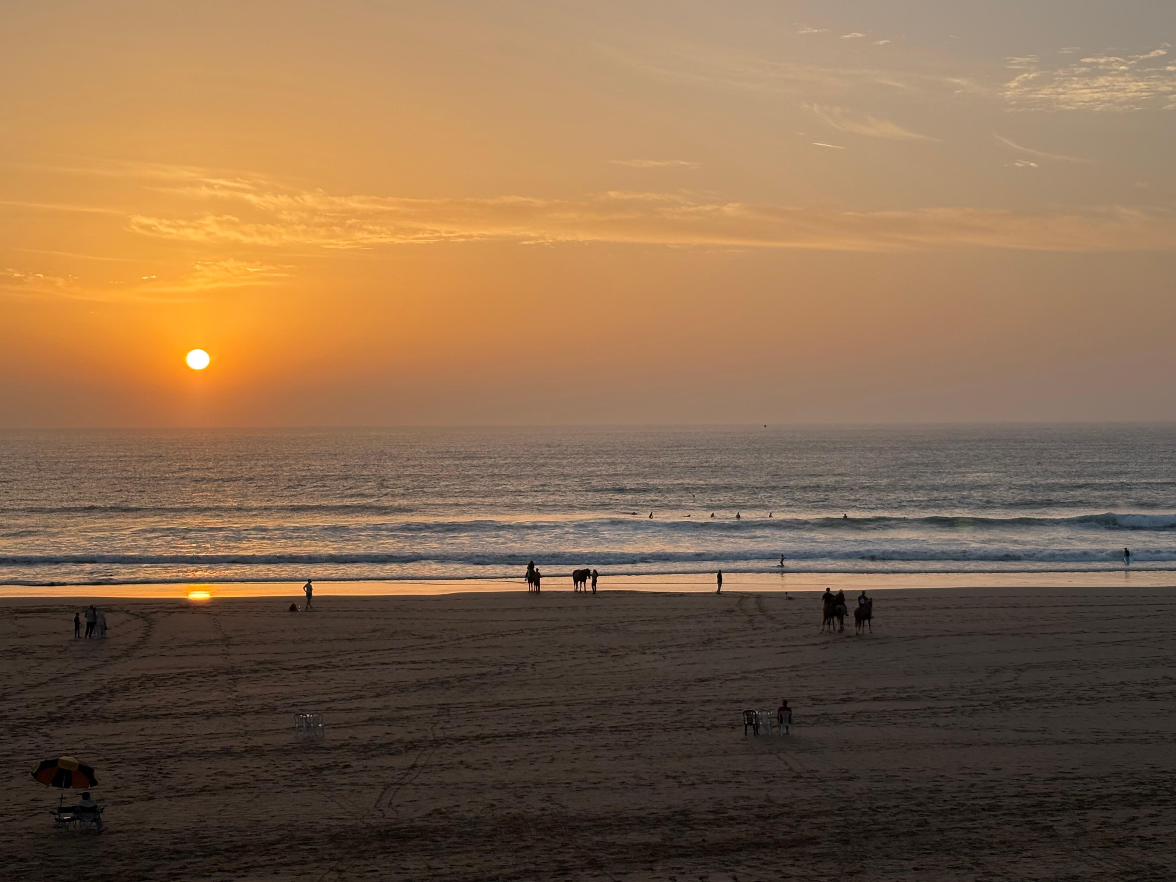 Sunset from hotel to beach (west facing)