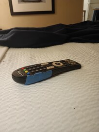 That's the remote control with masking tape to hold it. I have a movie of the room roaches I checked out after the first night