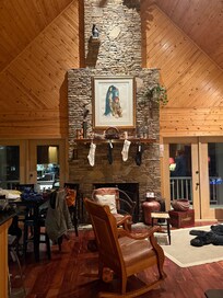 Beautiful fireplace for stockings