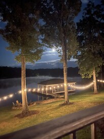 View of the Lake on a full moon evening.