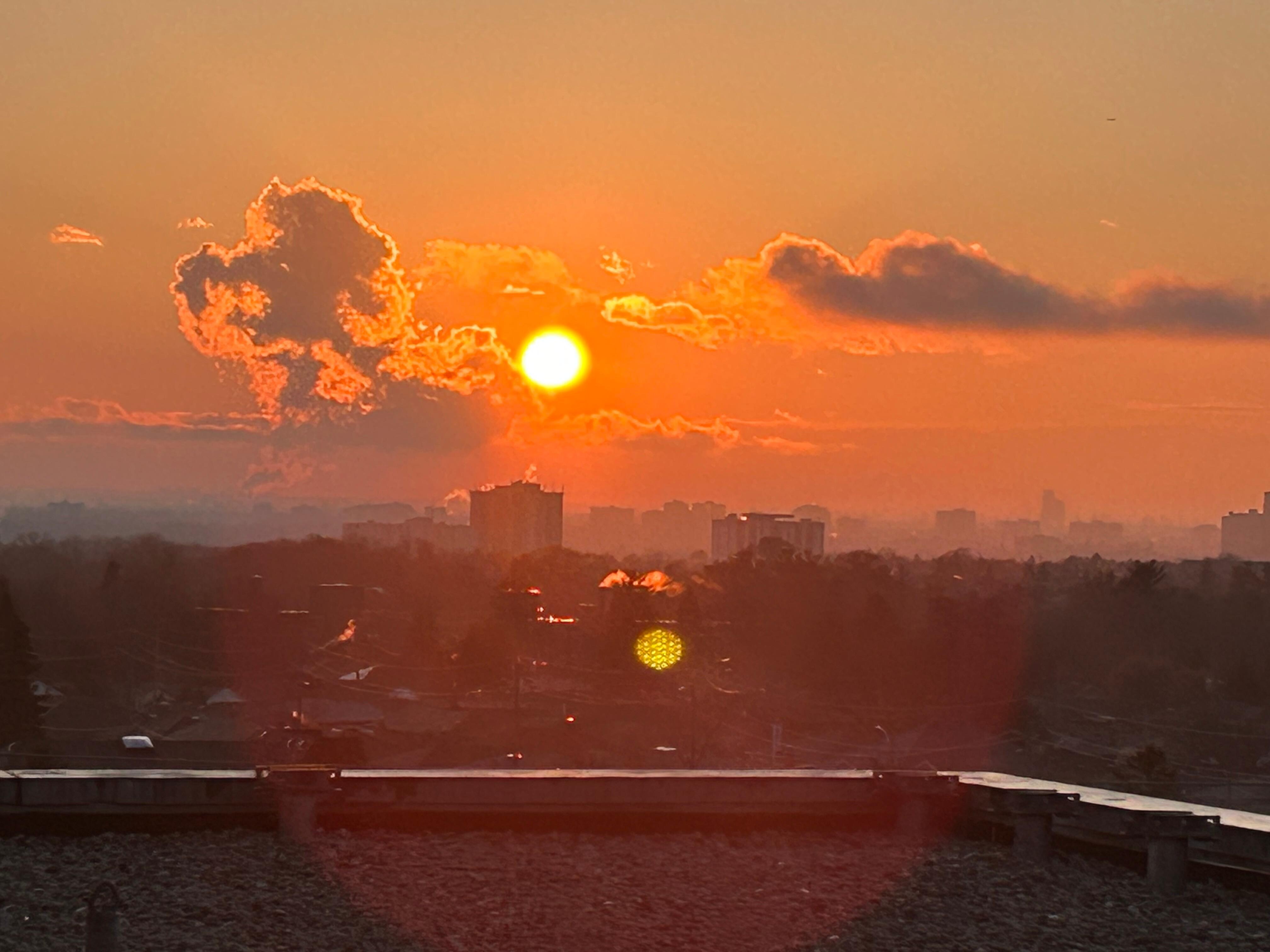 Incredible sunset from Terrasse
