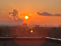 Incredible sunset from Terrasse
