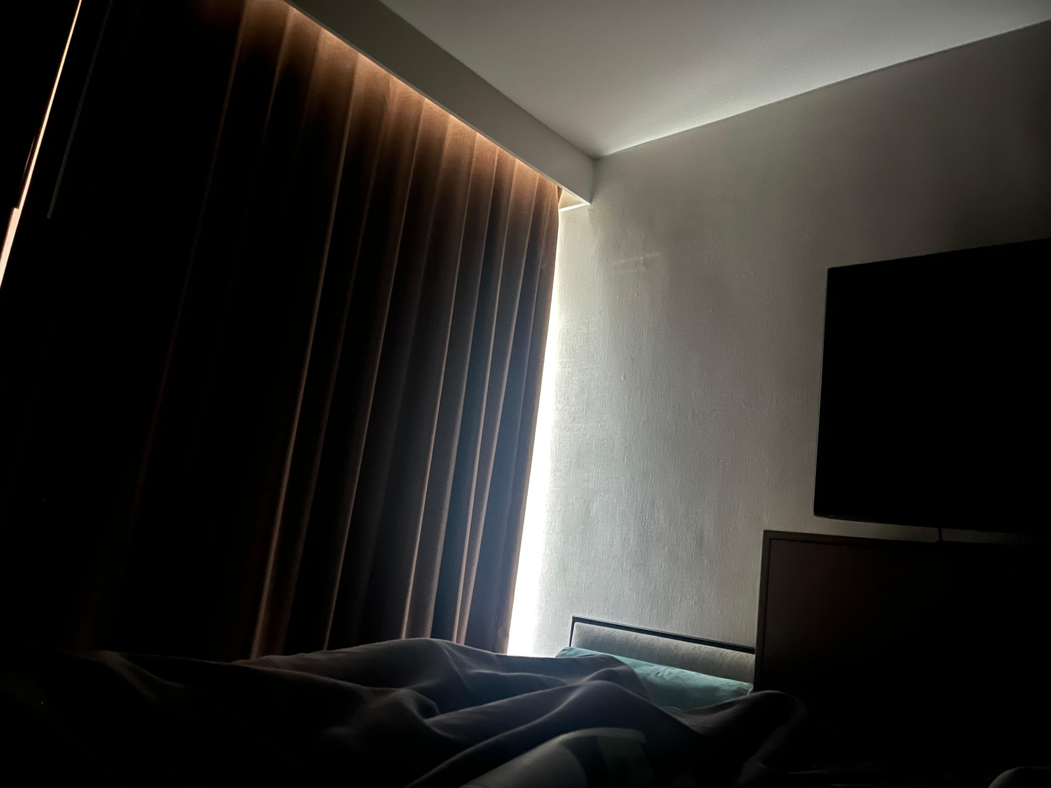 Not a complete black-out drape, but close!