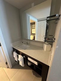 Washbasin located outside the Bathroom