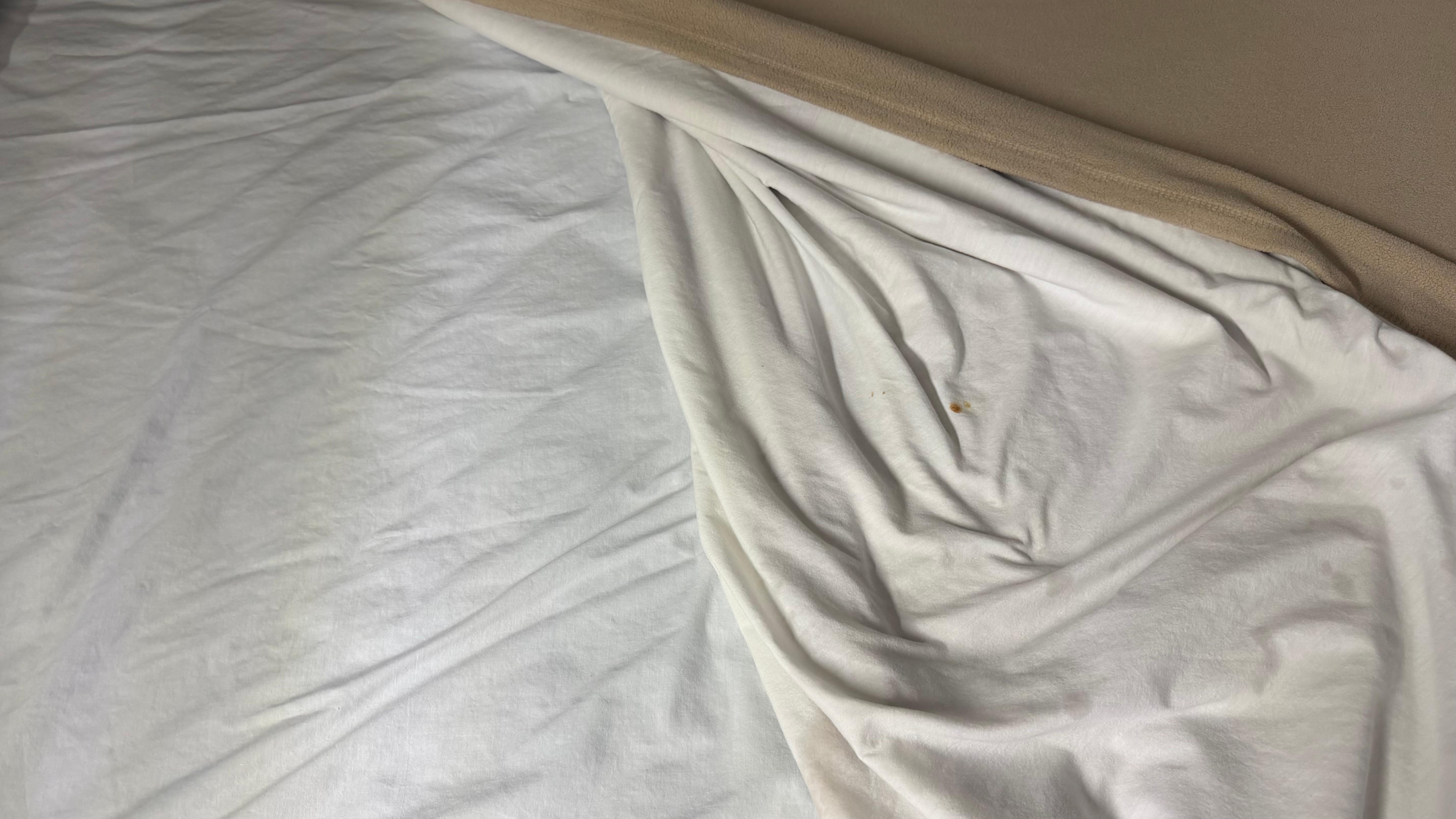 Stain on bed sheets 