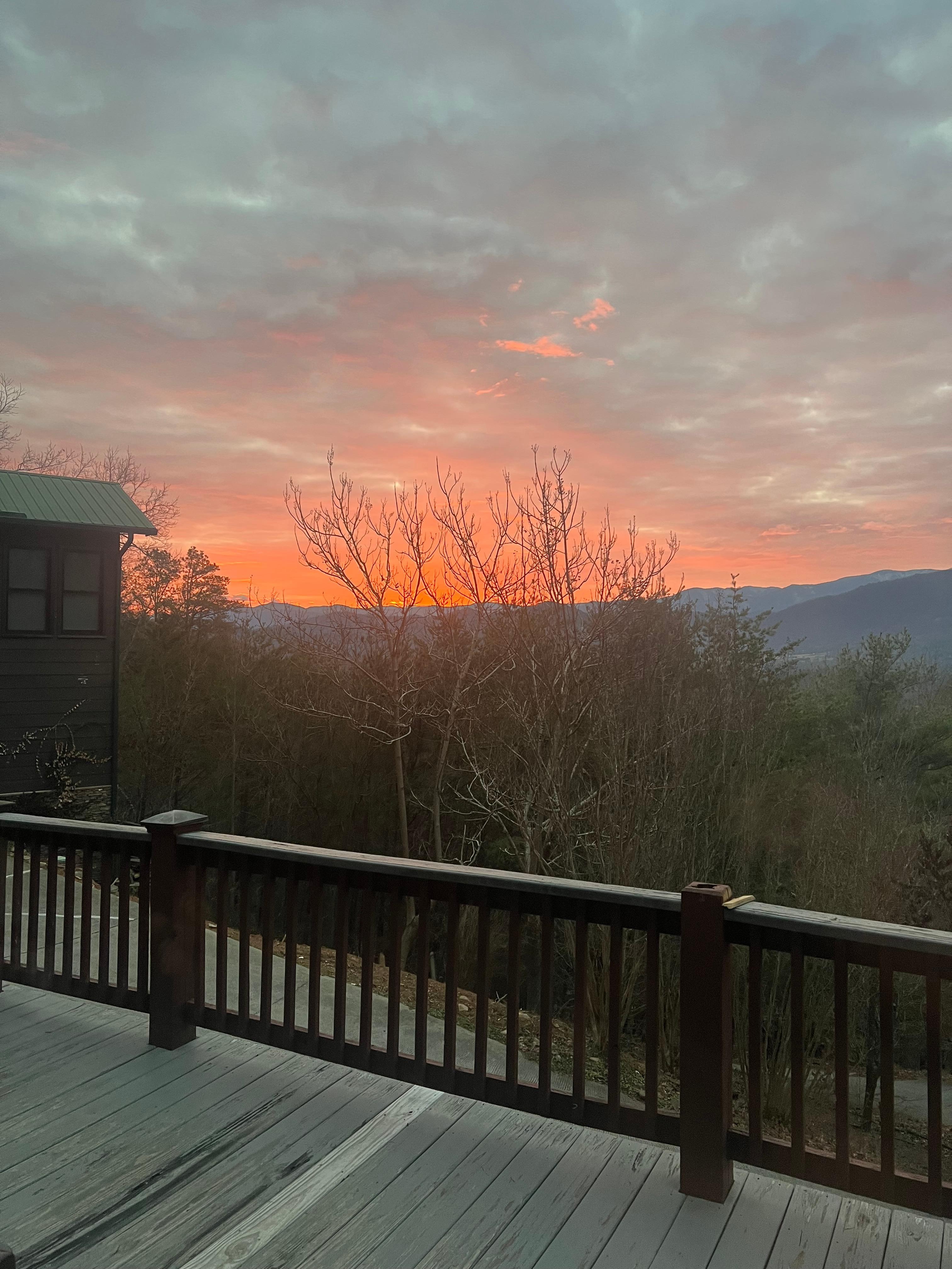Nice view. Shares a driveway with a bigger house next door.   I.e. not secluded.  
