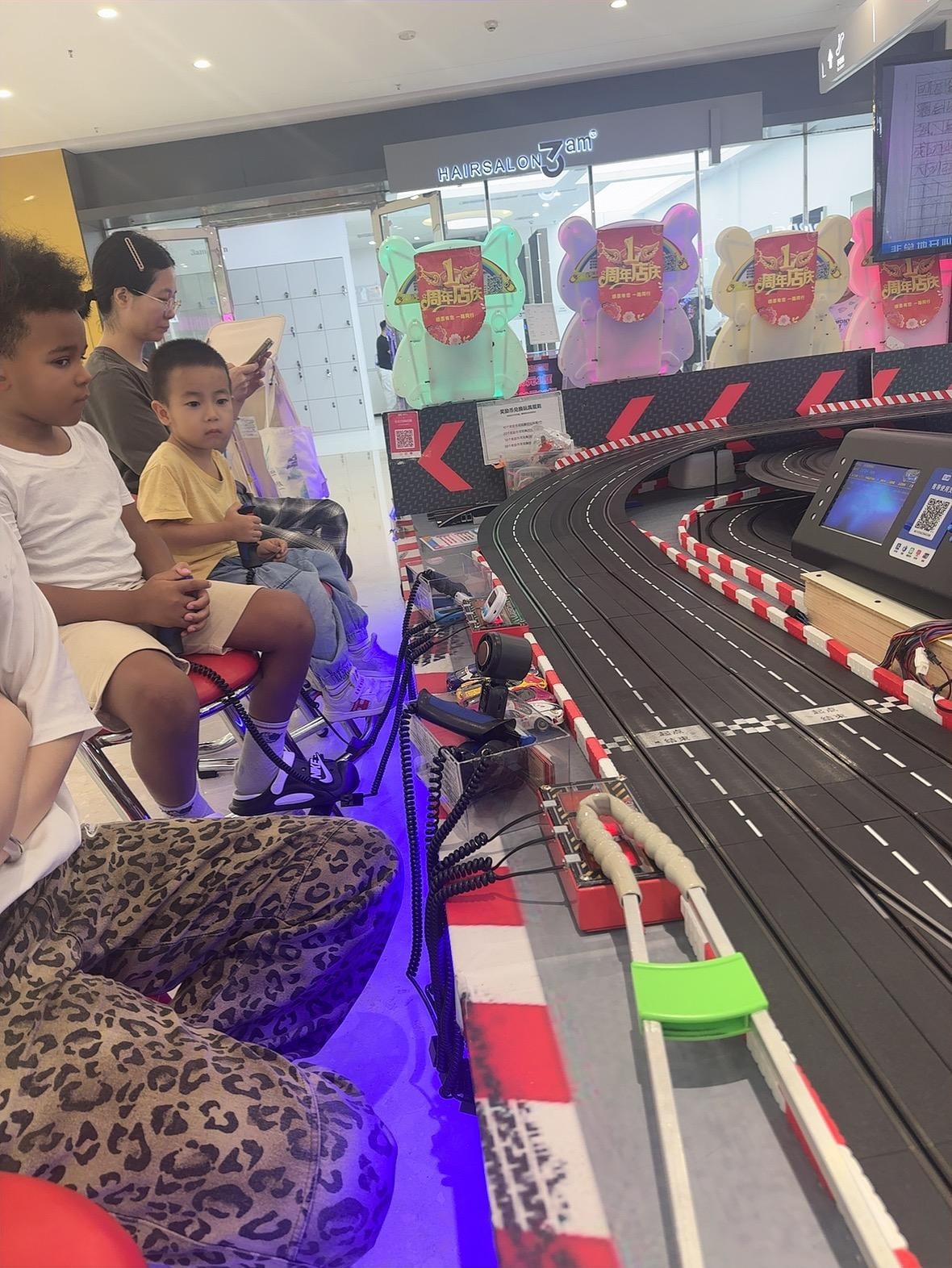 These are some of the games in the mall. 