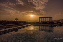 Sunset from the rooftop of the hotel
