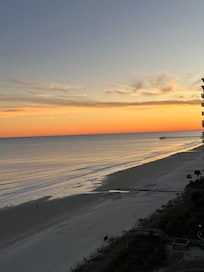 Beautiful sunset from the balcony.