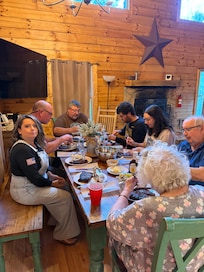 Plenty of seating for dinner with the family