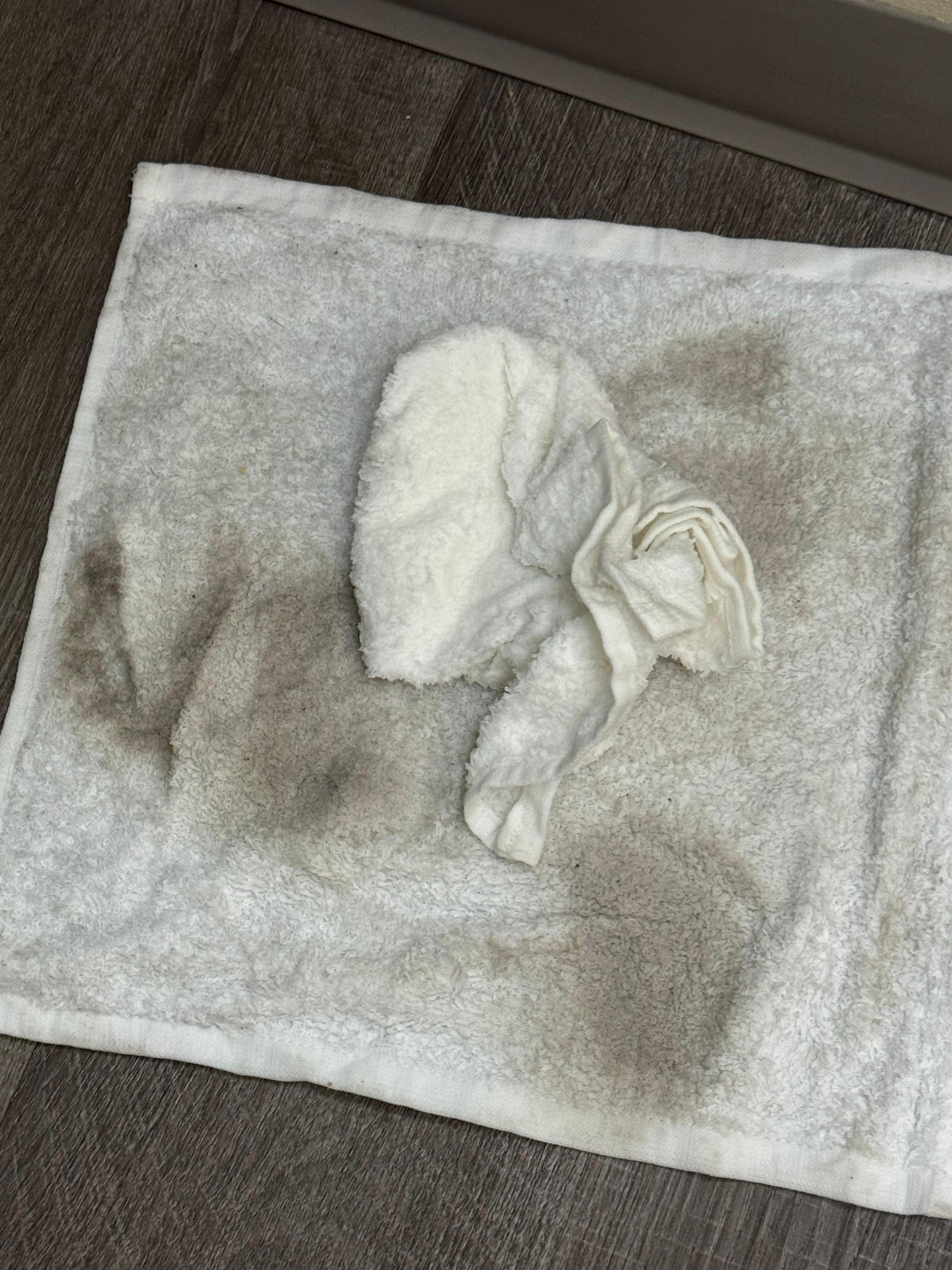 Dirt on the floor they left