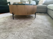 Garbage under the table in the living room