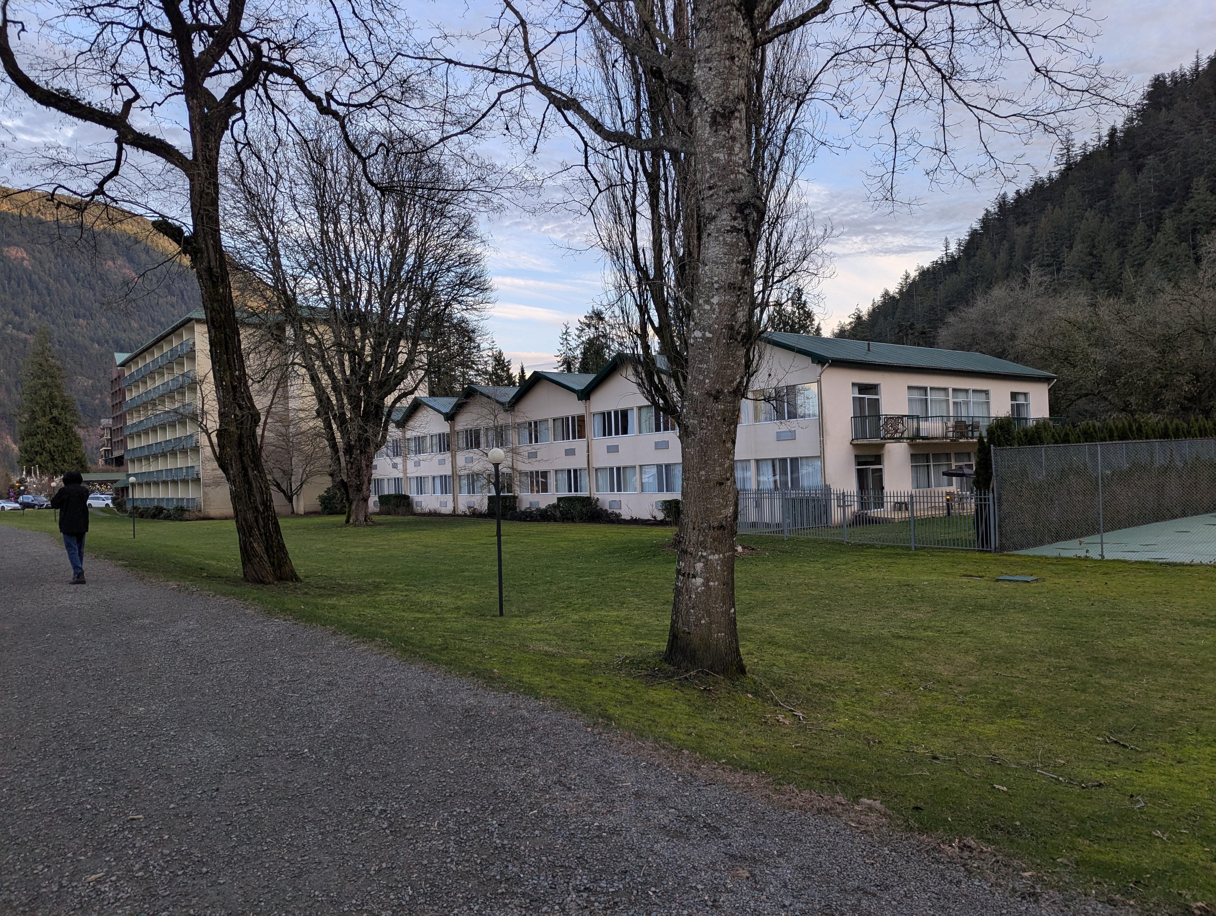 View of the hotel from the lakeside