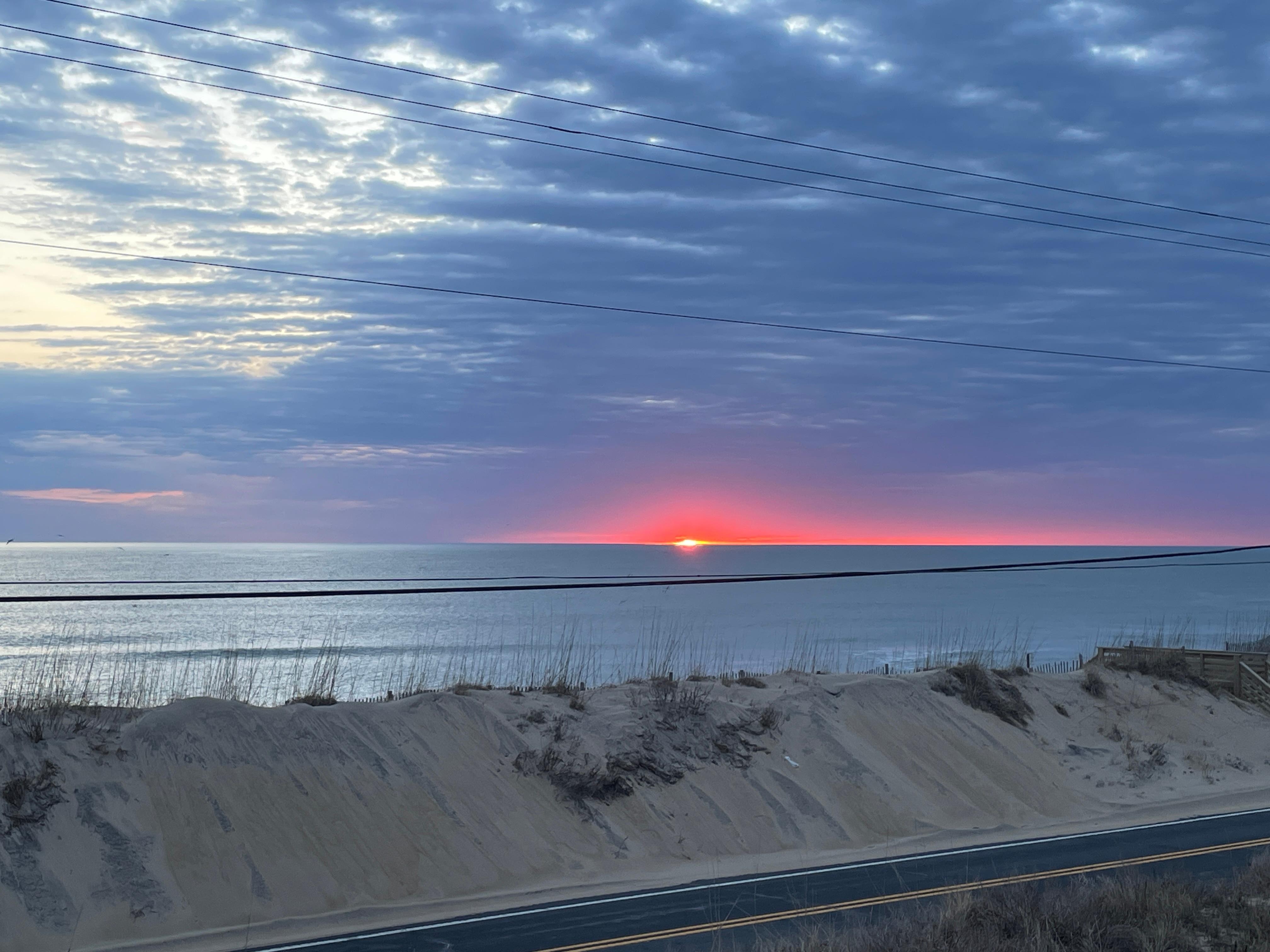 Sunrise view from deck