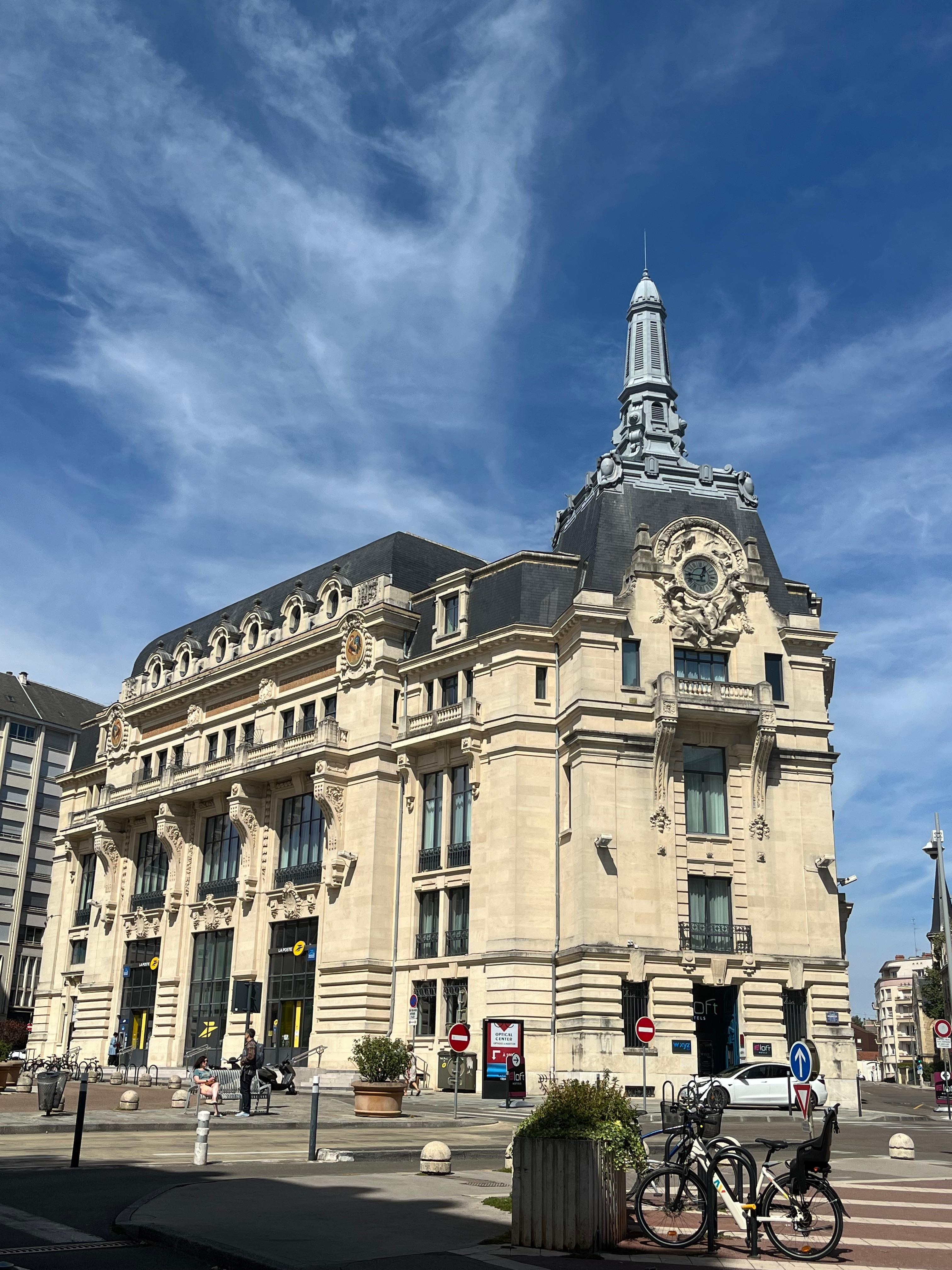 The beautiful hotel.  Very modern inside!