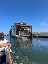 Floating restaurant on the canal