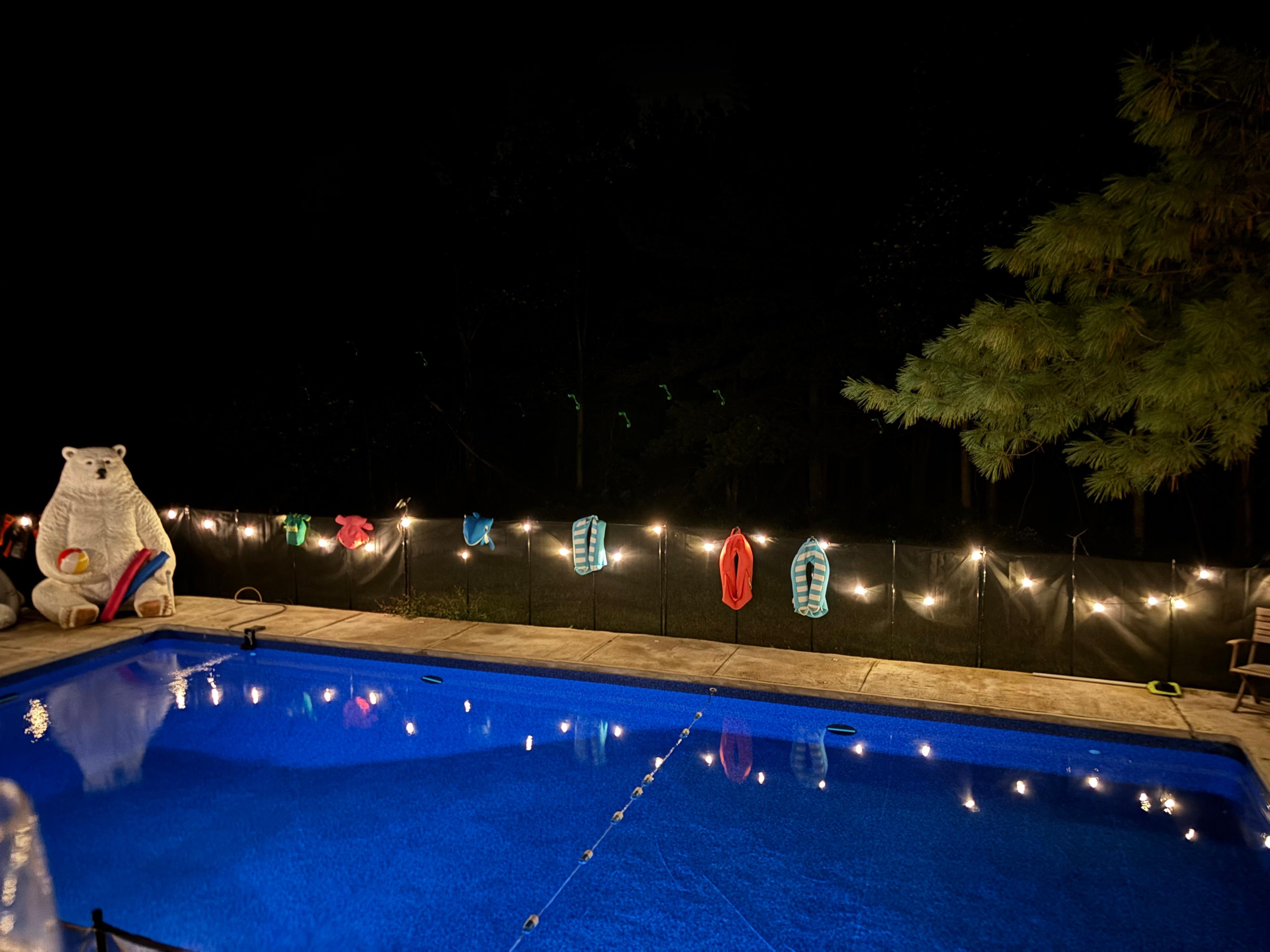 Pool at night