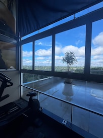 The windows at the gym