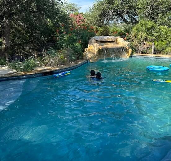 The pool waterfall was amazing in-person. The sound of the rushing water was so relaxing!