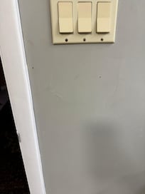Dirty walls and light switches