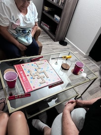 There are plenty of games and books to entertain all ages.