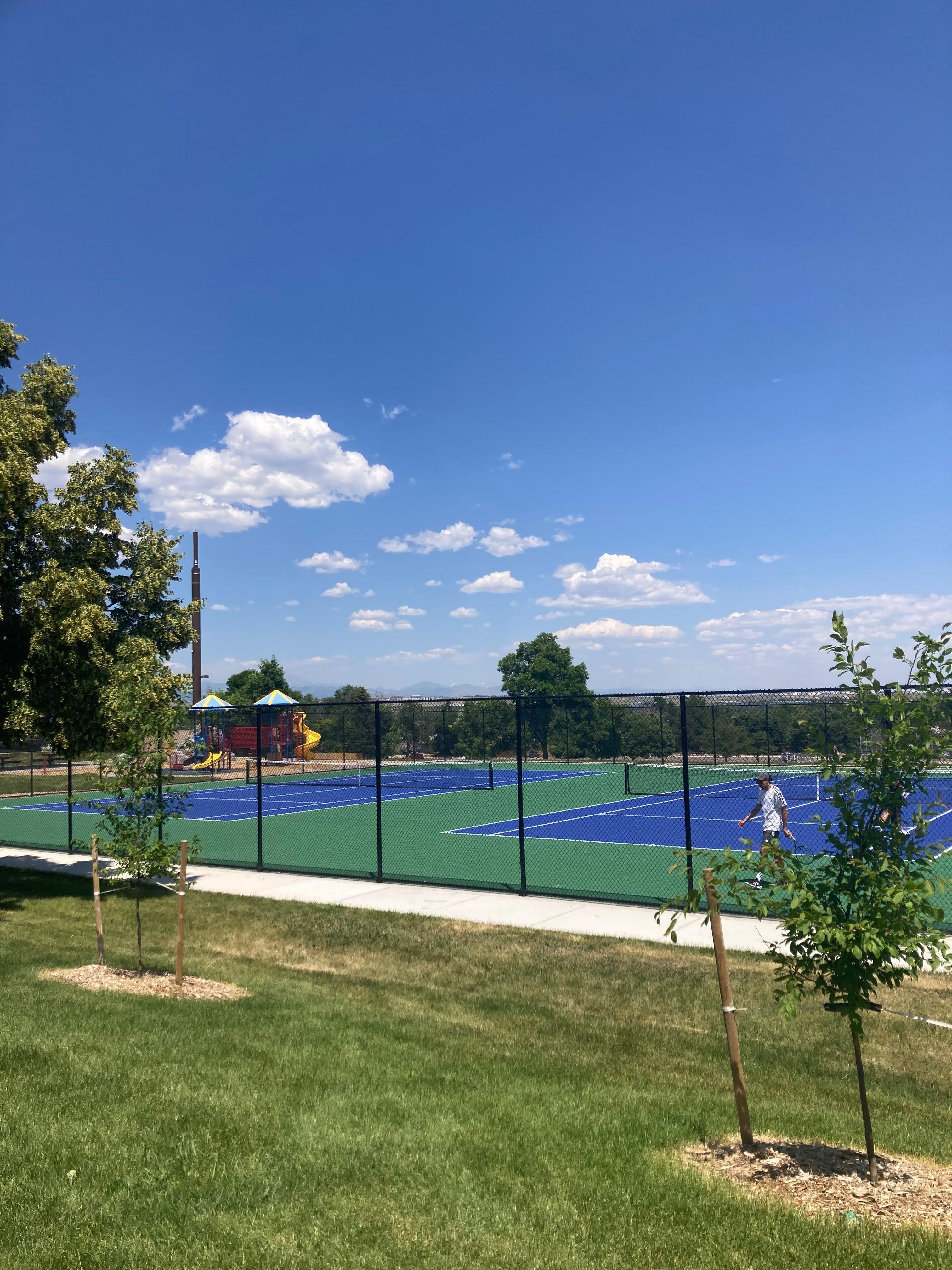 Tennis courts and great parks a few blocks away.