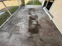 3 hours to remove table, chairs and temp flooring, to sweep up dirt and wash the back porch