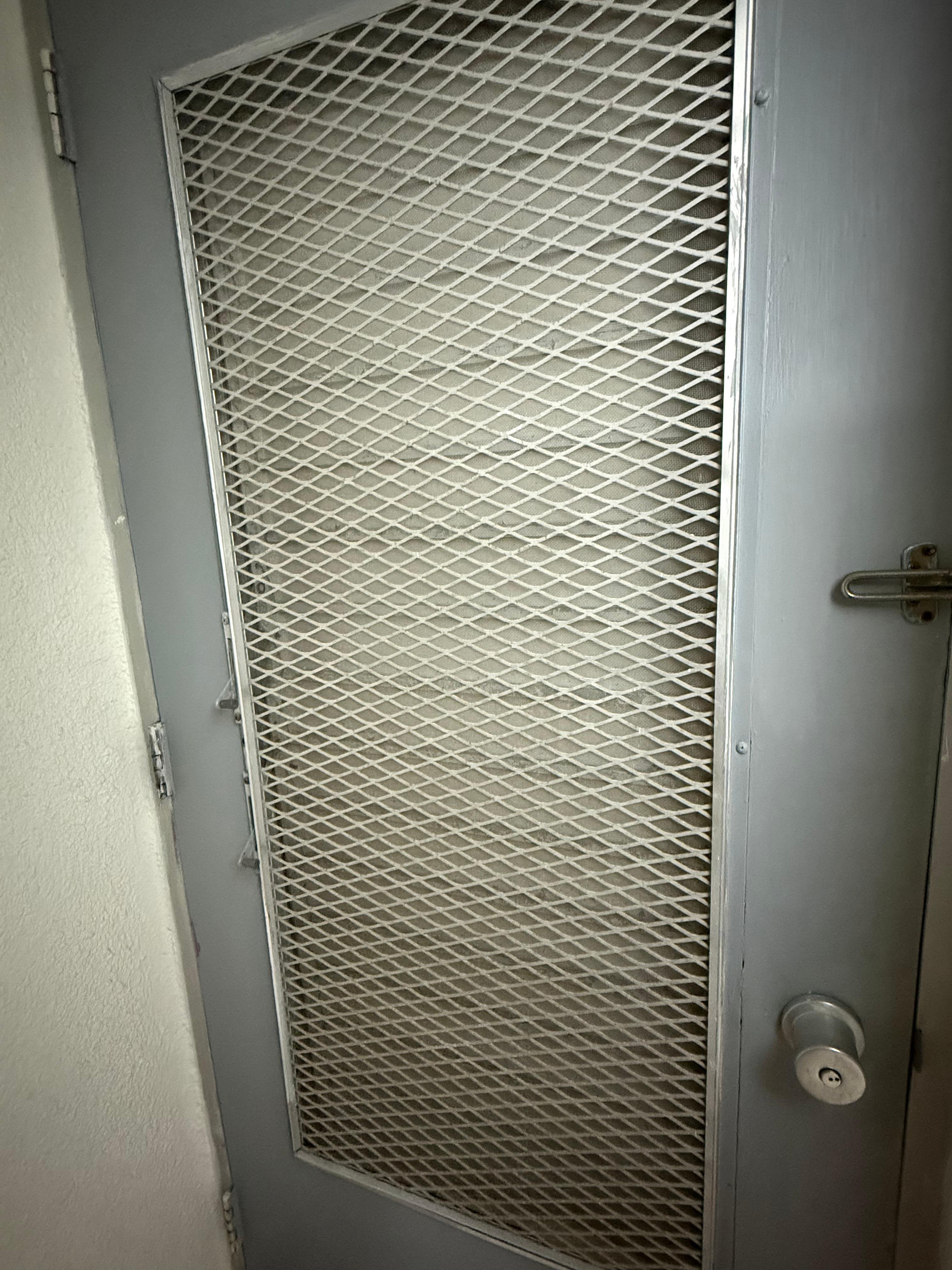 The door is also only covered by a screen and those flap things so never  any privacy for talking. 