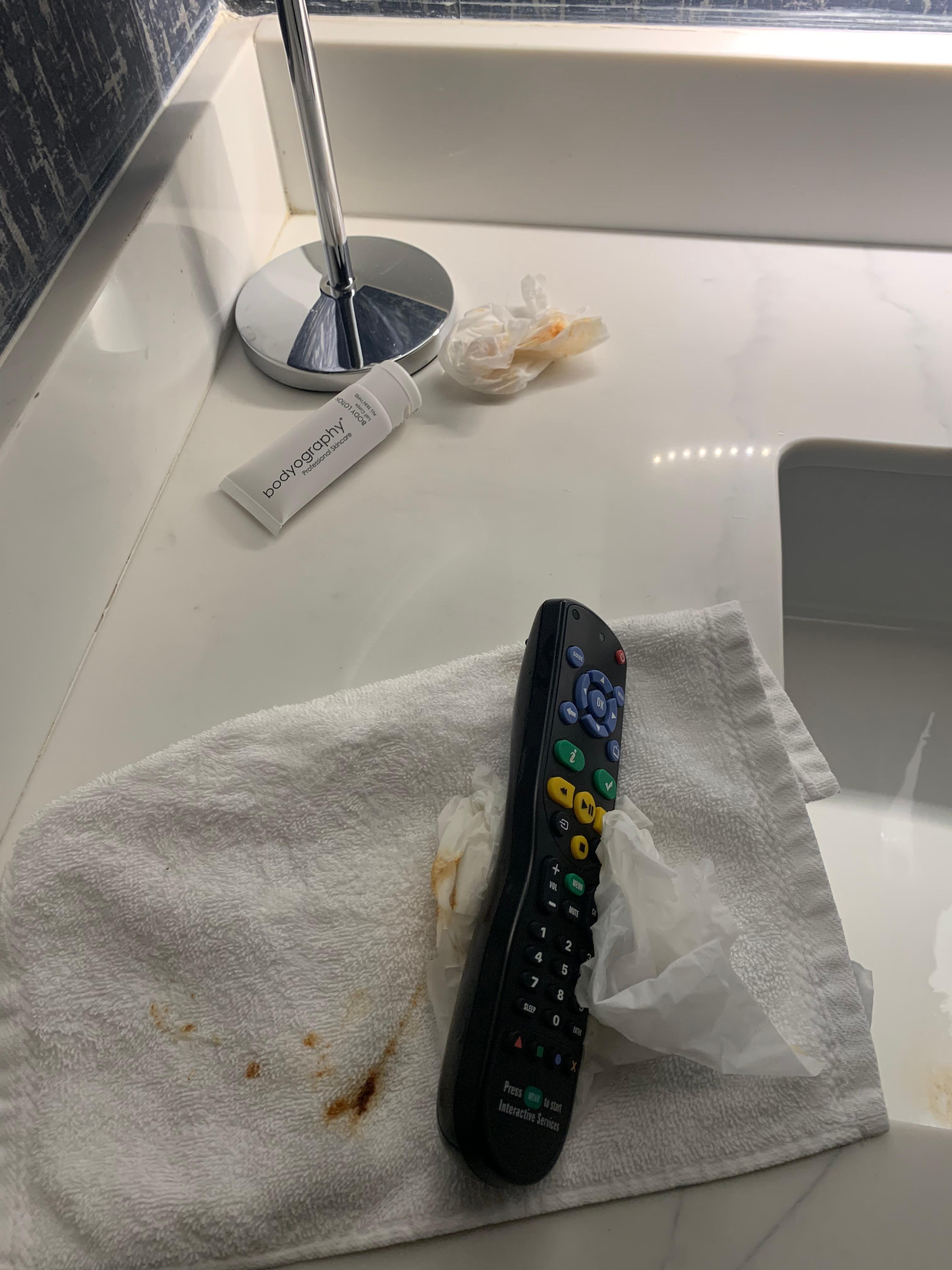 Weird liquid coming from the remote.