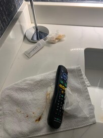 Weird liquid coming from the remote.