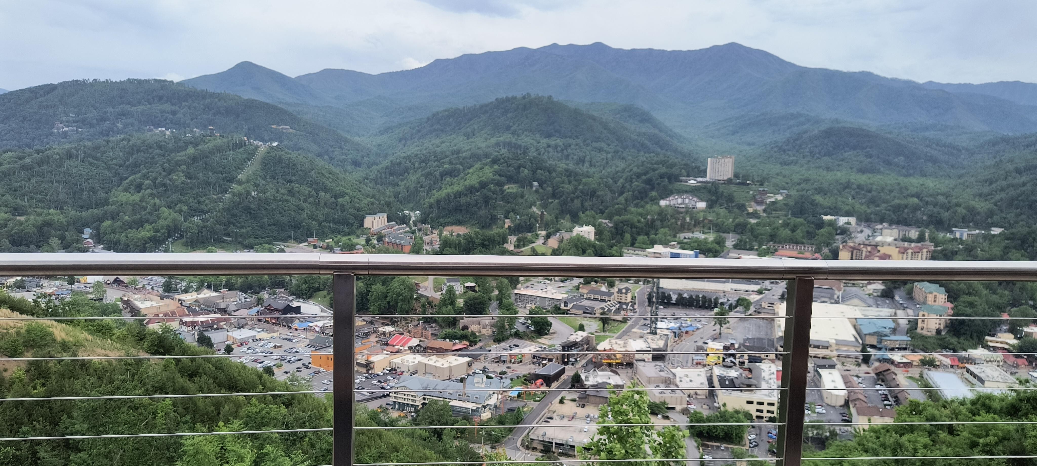 Views of Gatlinburg from the Sky Park across the street from the hotel.