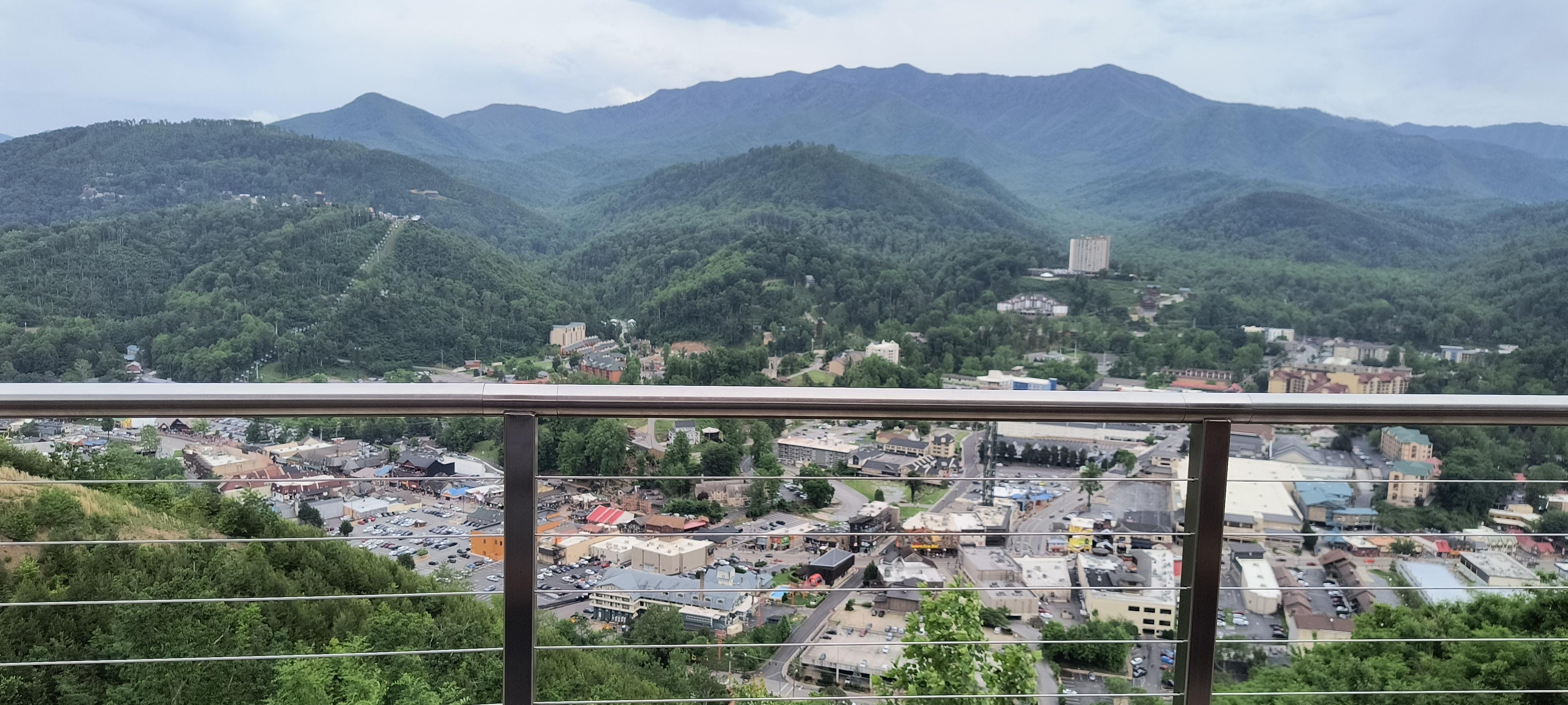 Views of Gatlinburg from the Sky Park across the street from the hotel.
