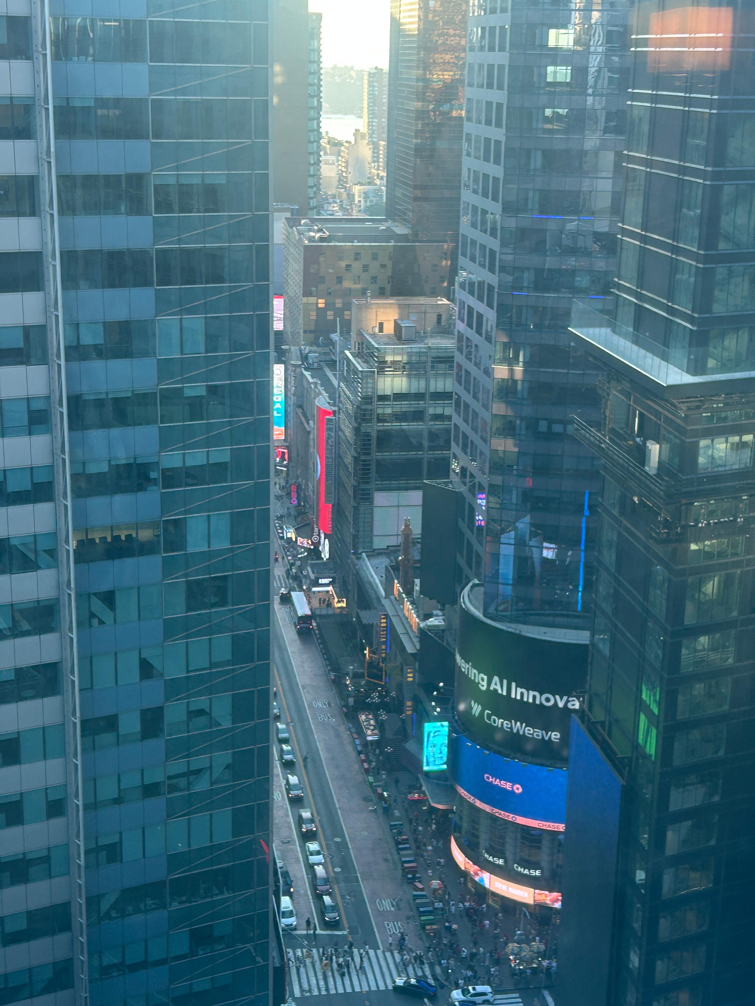 View from the 31st floor, corner room