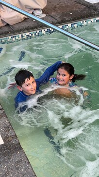 Kids loved the hot tub/pool.