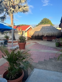 View from our little patio, perfect for morning coffee or evening cocktails.