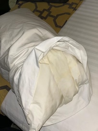Yellow dirty pillows