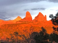 View from the patio at sunset