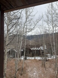 View of the peaks from the living/dining room