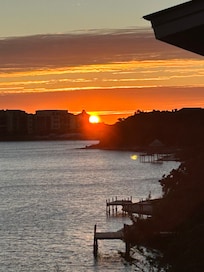 Sunrise from the deck of One Fish Two Fish
