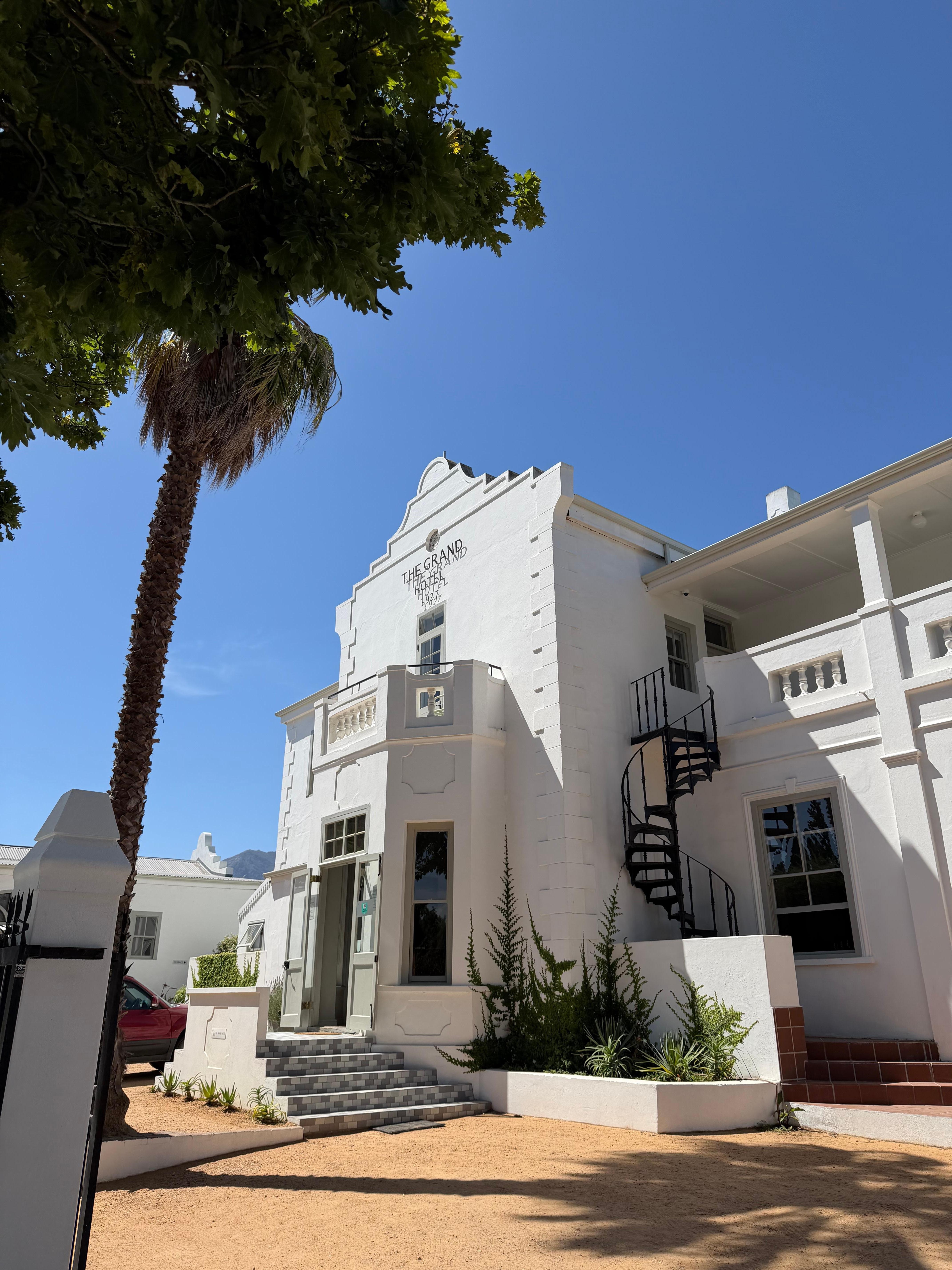 Outside, the entrance