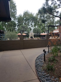Walkway to pool.