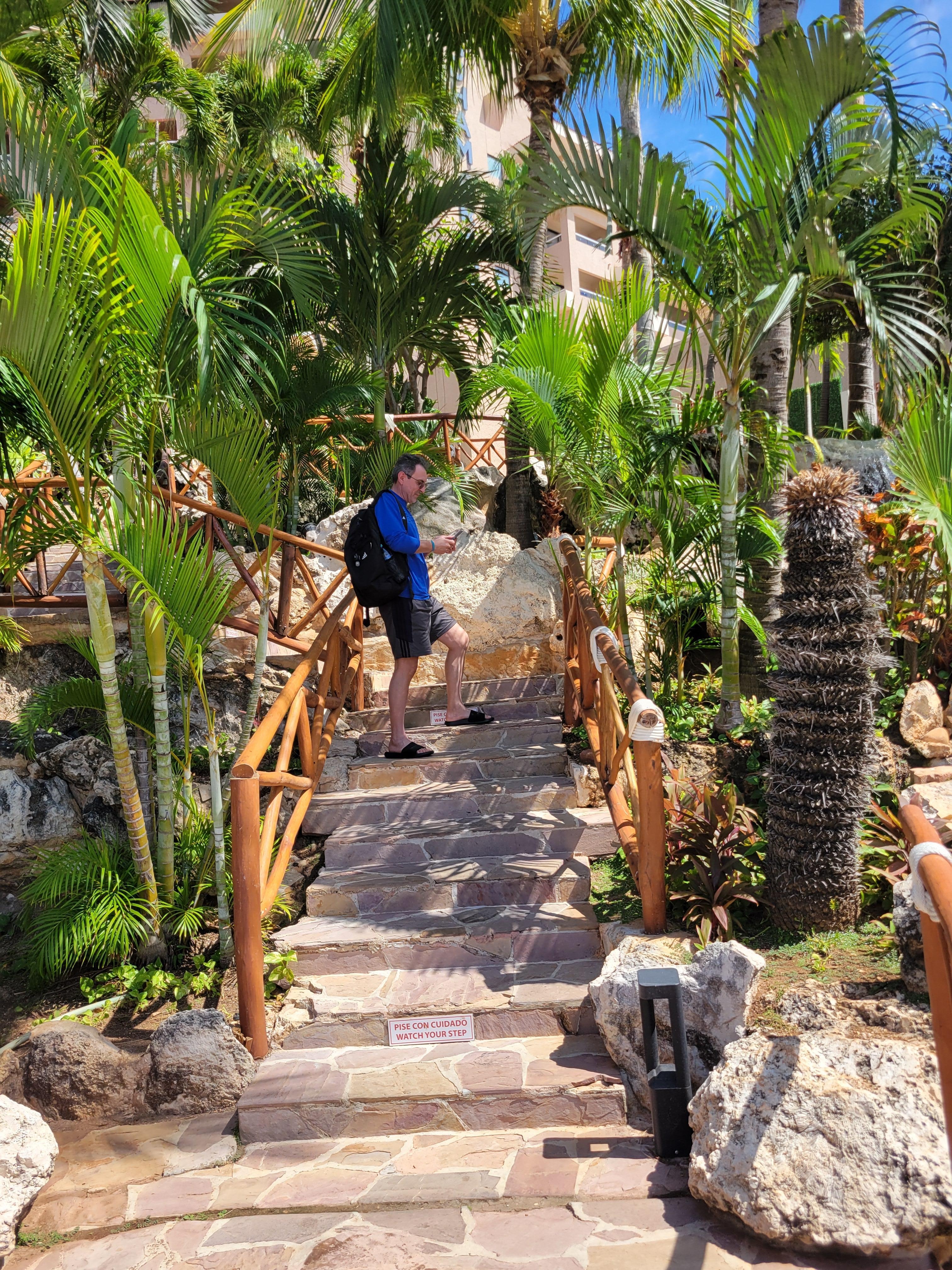 The  beautiful front stairway to the boulevard 