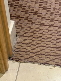 Old tired carpets in bed rooms