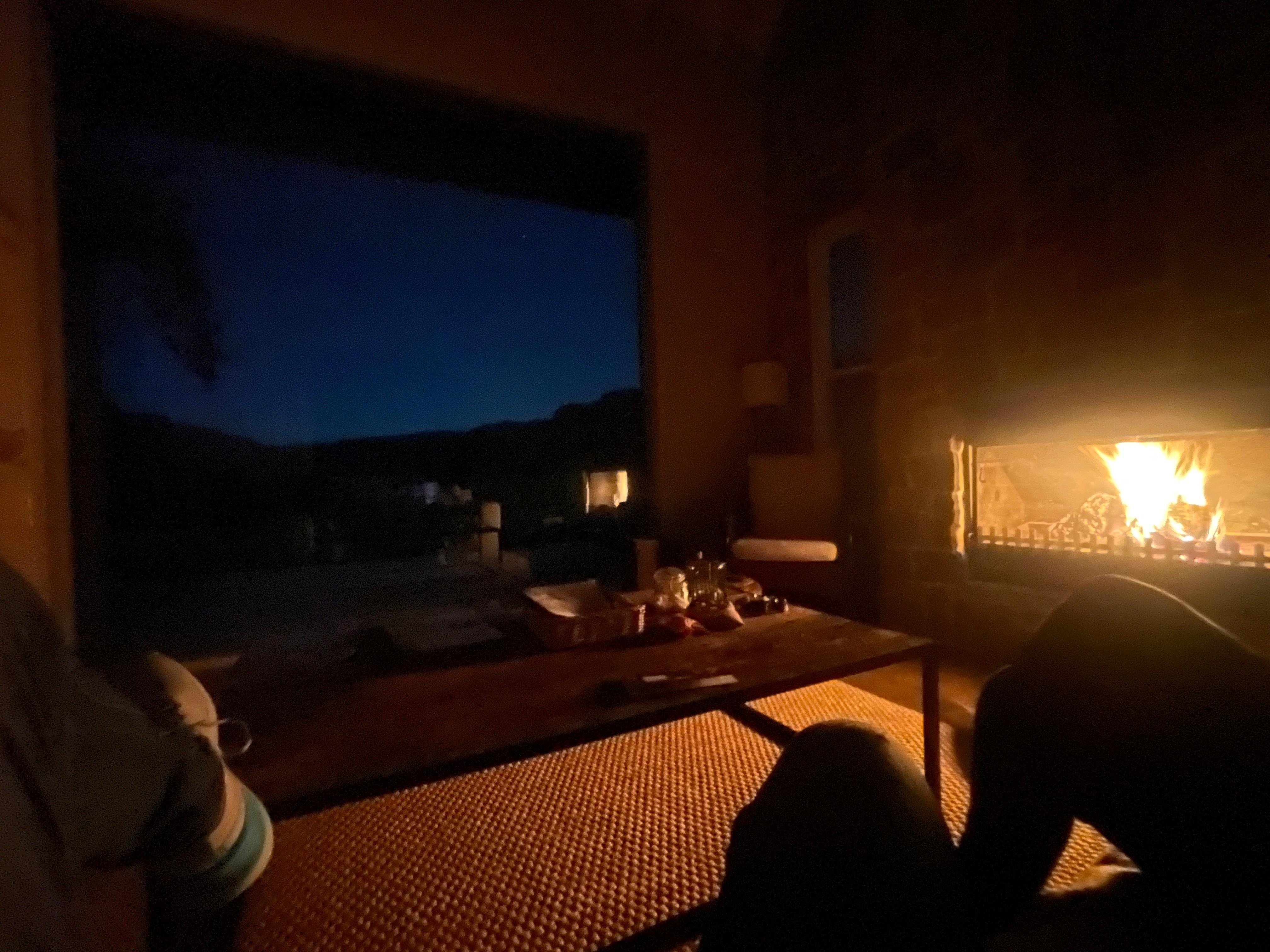 So cosy with the fire