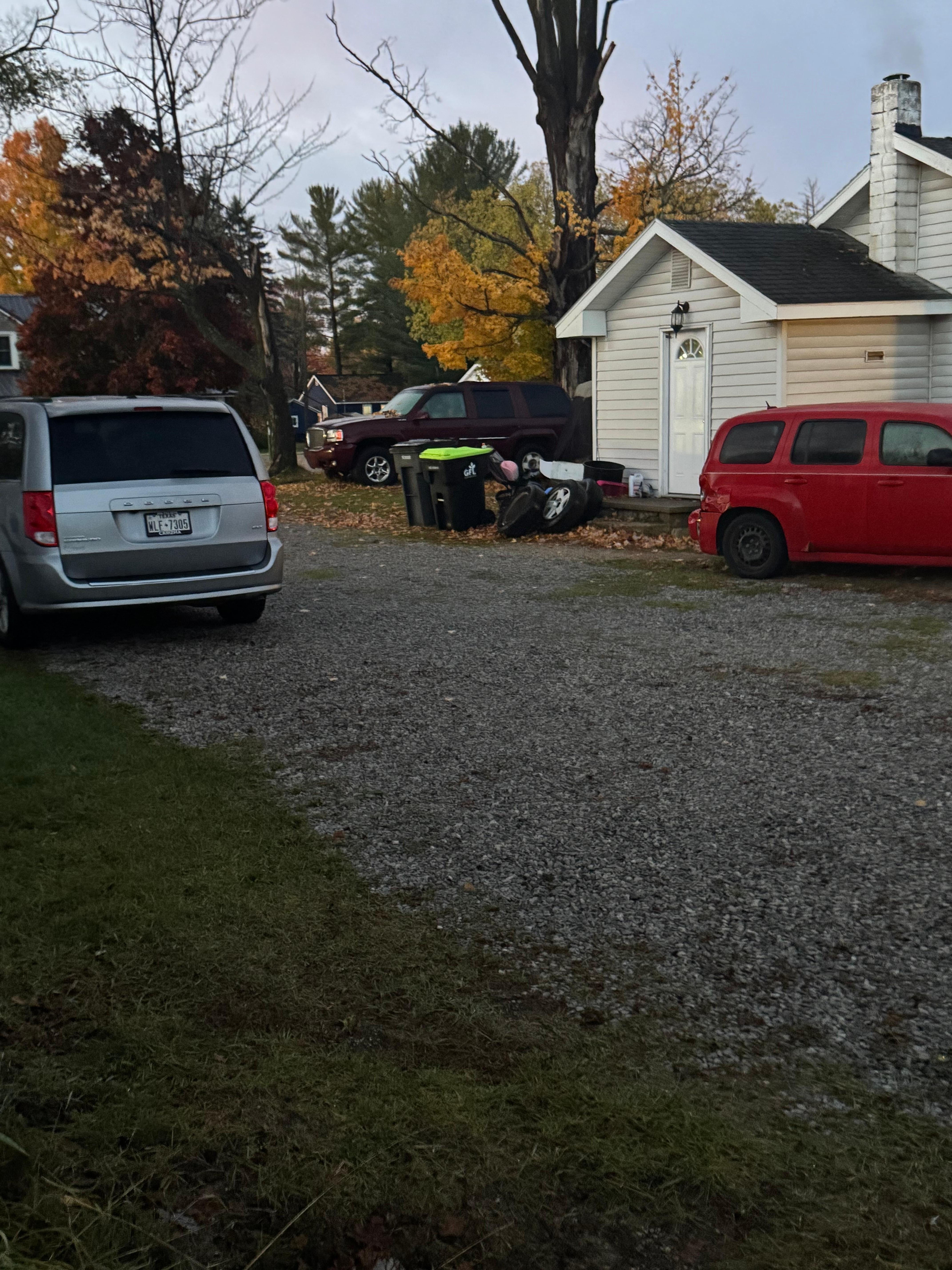 Partial trash in neighbors yard 