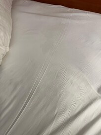 Stained sheets.