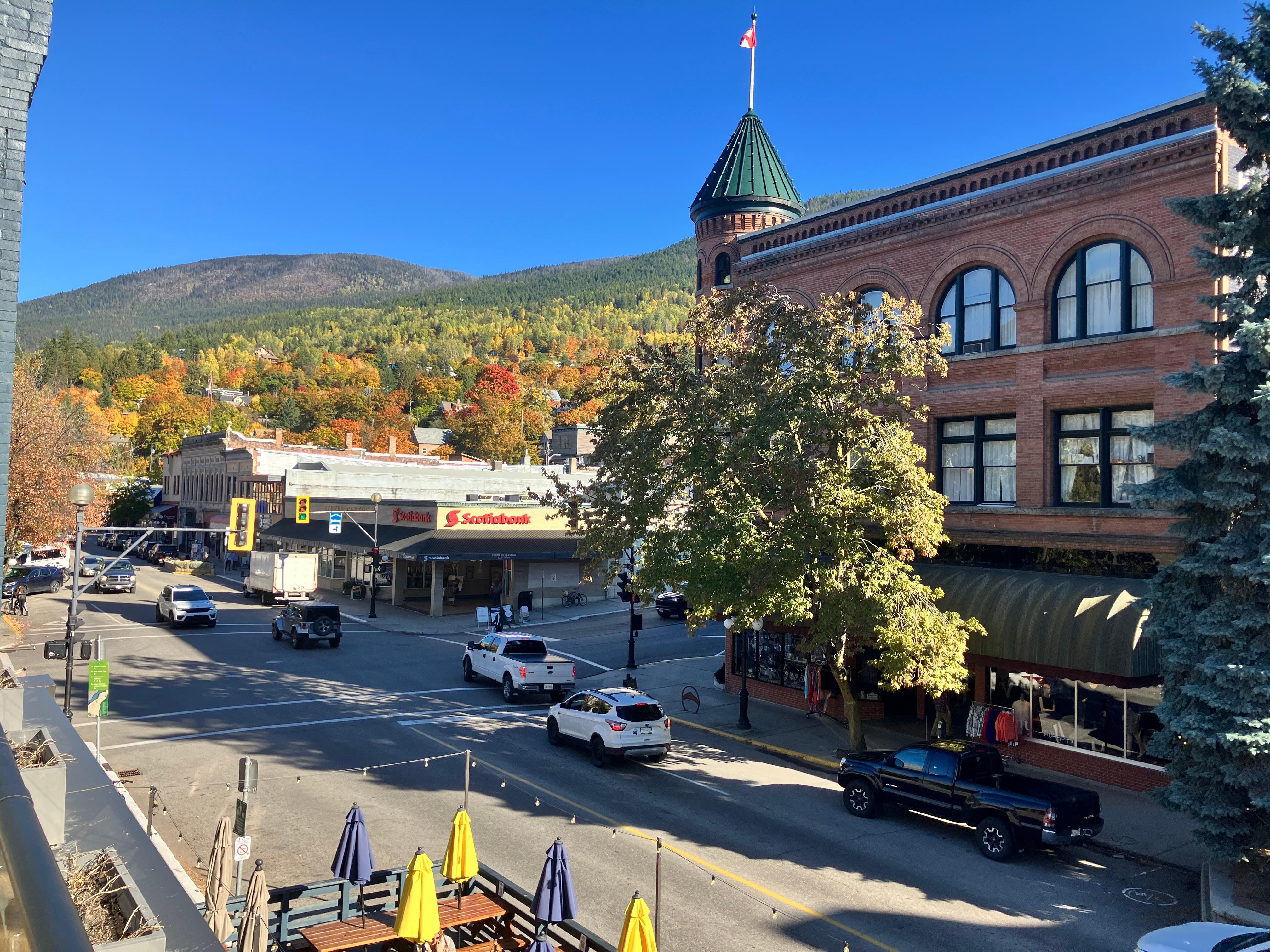 View from the balcony. Beautiful in the warmth if the sun. 