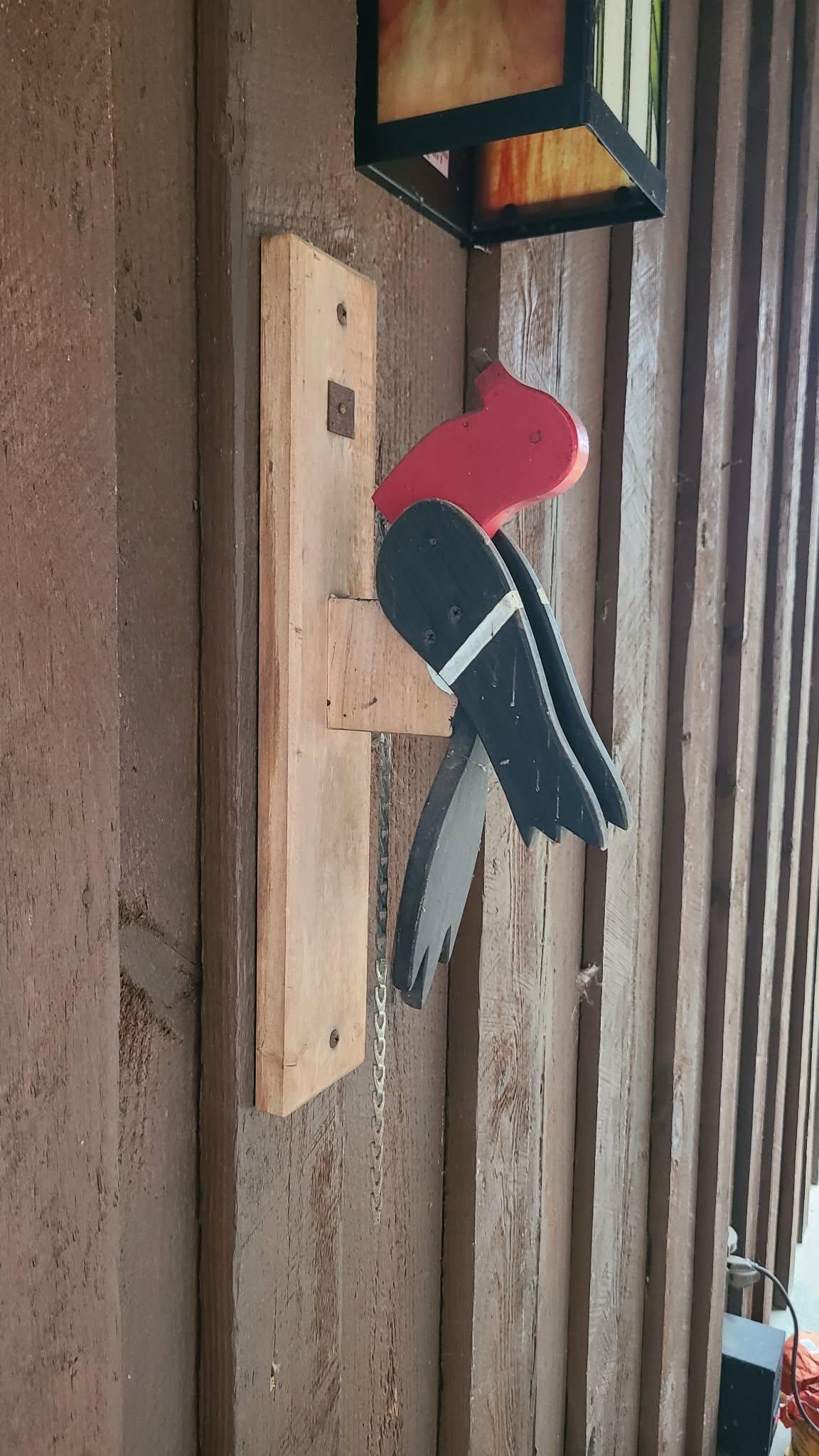 Woodpecker door knocker.