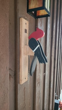 Woodpecker door knocker.